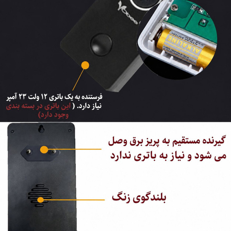 زنگ هوشمند سولونیکس مدل بی سیم کد VV9