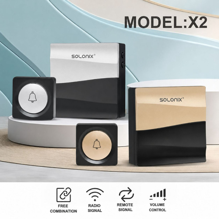 زنگ بیسیم هوشمند درب سولونیکس مدل X2