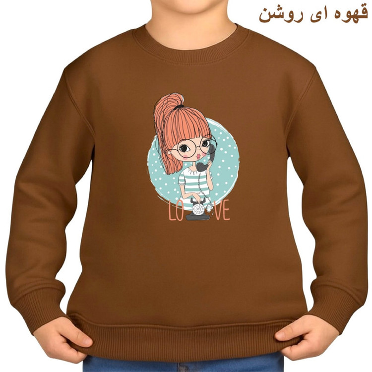 سویشرت بچگانه مدل دخترک و تلفن