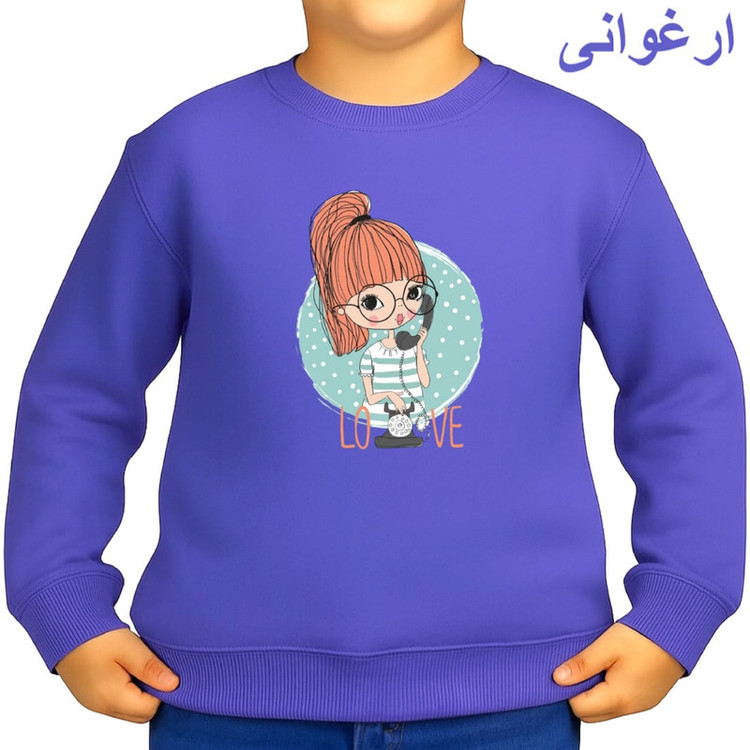 سویشرت بچگانه مدل دخترک و تلفن