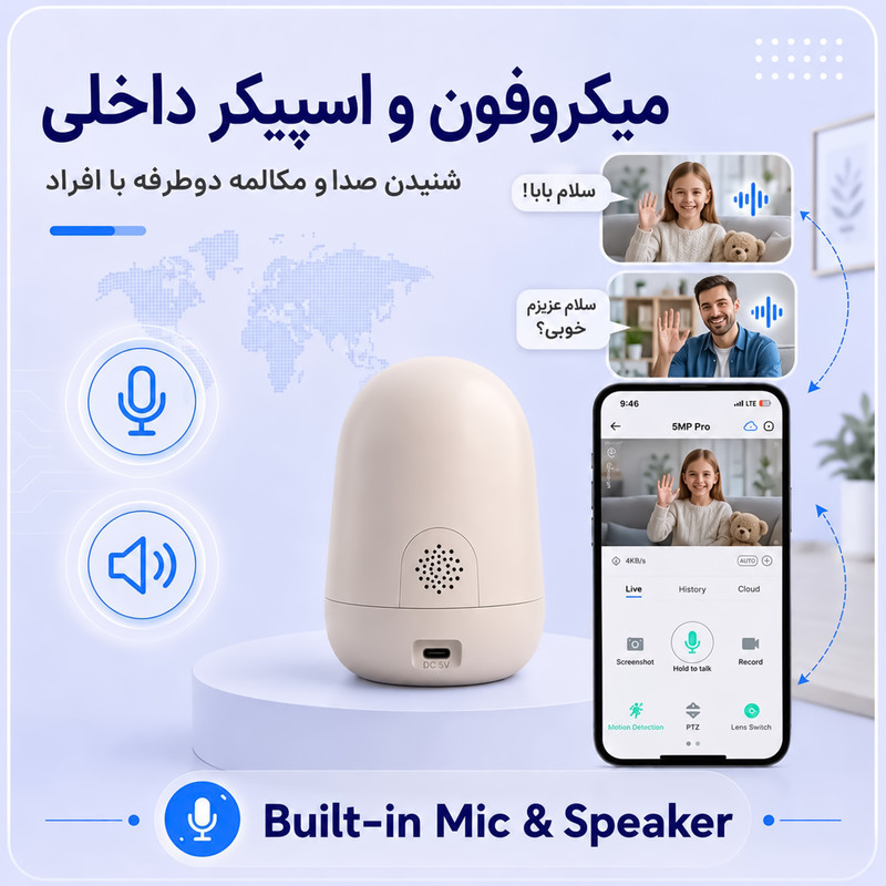دوربین مداربسته تحت شبکه وونک مدل 5MP Pro