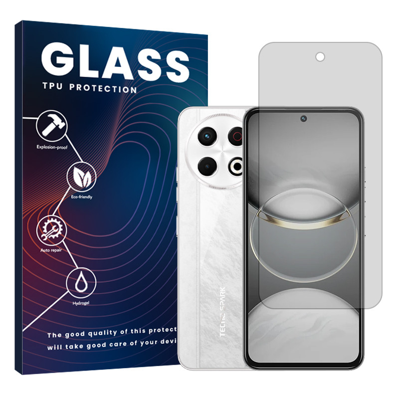 محافظ صفحه نمایش شفاف گلس مدل هیدروژلی مناسب برای گوشی موبایل تکنو Spark 30 Pro