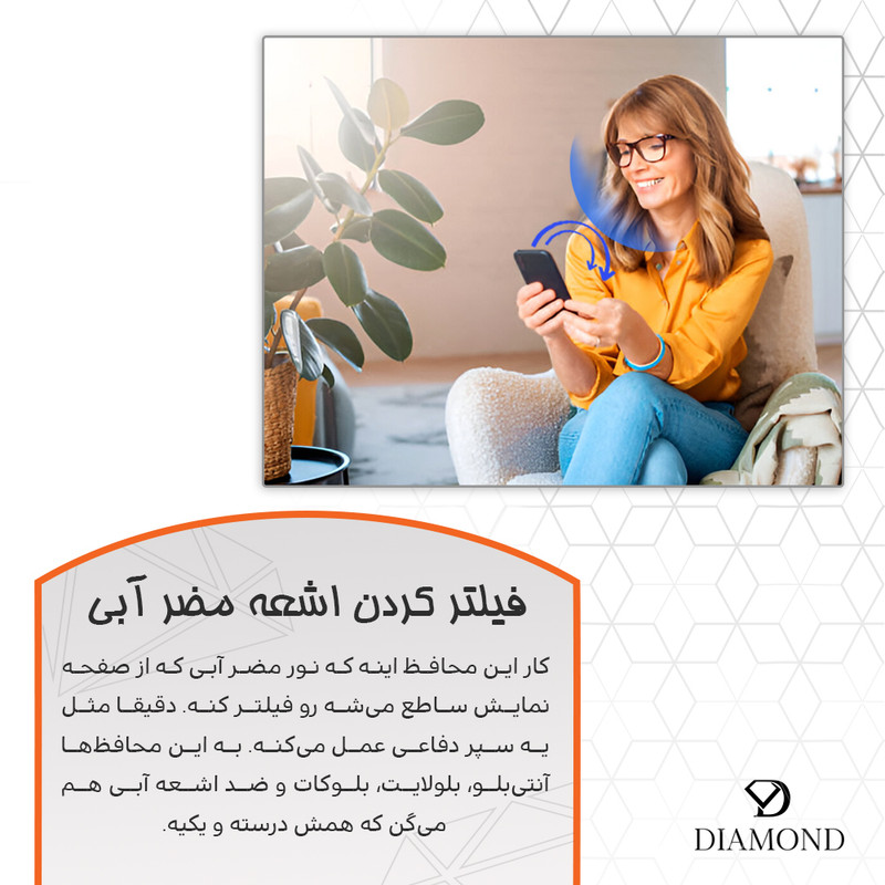 محافظ صفحه نمایش بلوکات دیاموند مدل Eye Care مناسب برای گوشی موبایل تکنو Camon 40 Pro