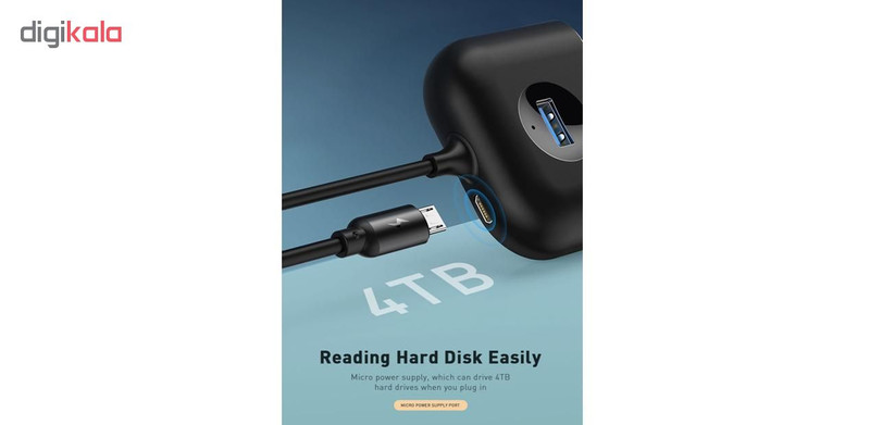 هاب 4 پورت USB 3.0 باسئوس مدل CAHUB-AY