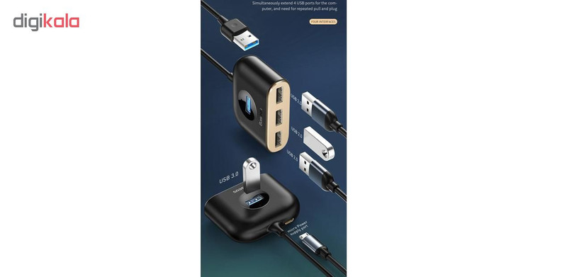 هاب 4 پورت USB 3.0 باسئوس مدل CAHUB-AY