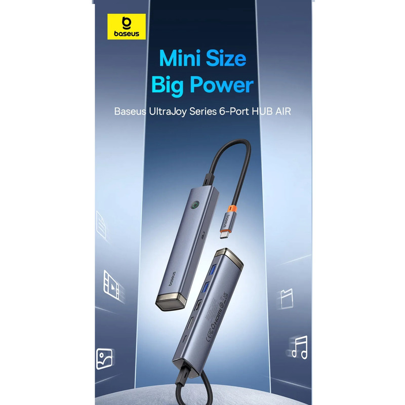 هاب 6 پورت USB-C باسئوس مدل BS-OH164