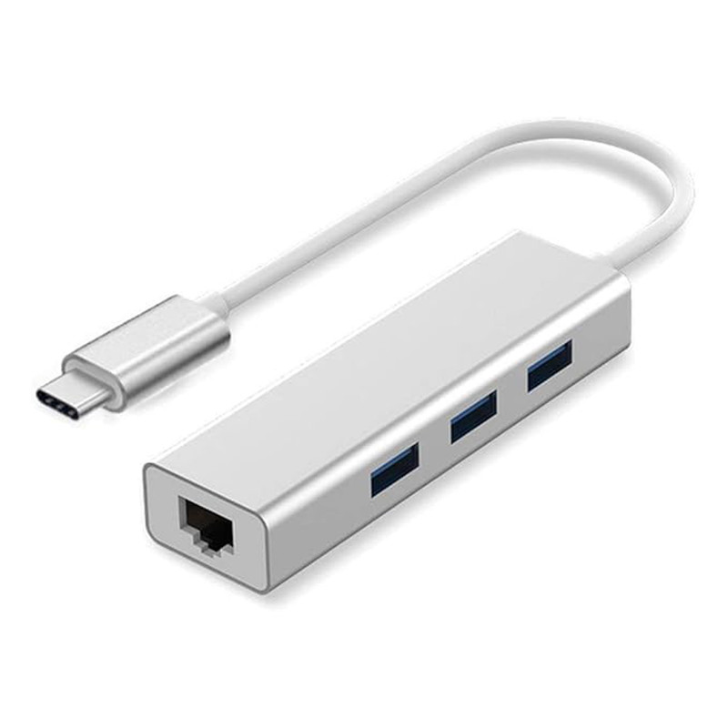 هاب USB-C چهار پورت و کارت شبکه مدل MN