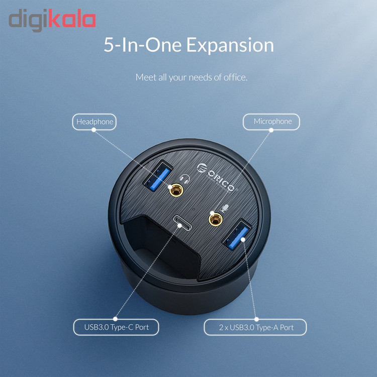 هاب USB 3.0 سه پورت اوریکو مدل DESK-2U1C