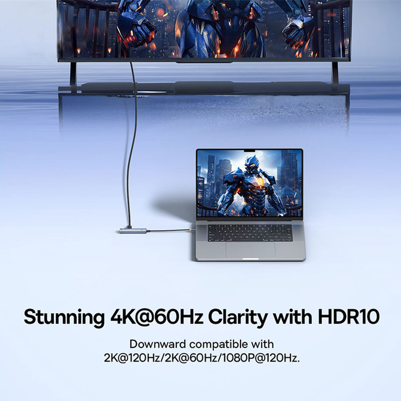 هاب 5 پورت USB-C بیسوس مدل BS-OH165