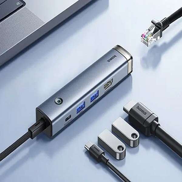 هاب 5 پورت USB-C بیسوس مدل BS-OH165