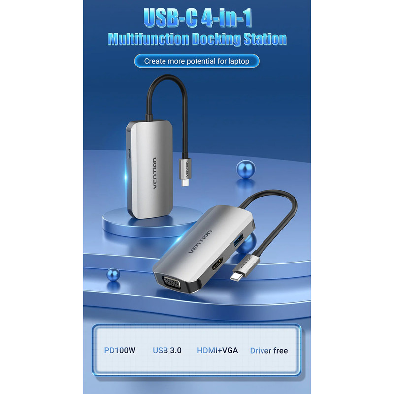 هاب 4 پورت USB-C ونشن مدل TQAHB