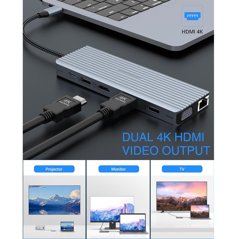 هاب 14 پورت USB-C مدل HB047