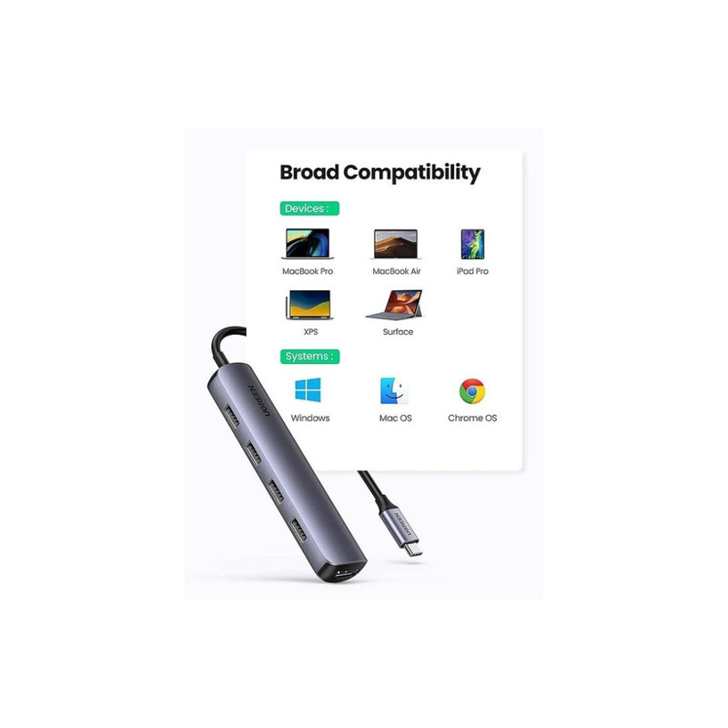 هاب 4 پورت USB-C یوگرین مدل CM417-20197