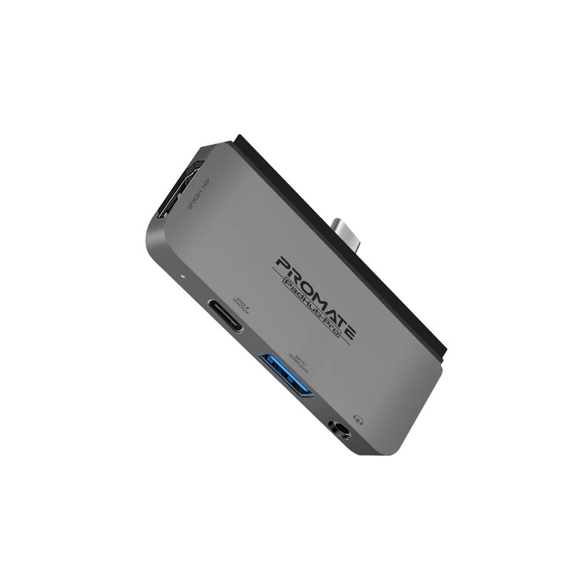 هاب 4 پورت USB-C پرومیت مدل PADHUB-PRO.GREY