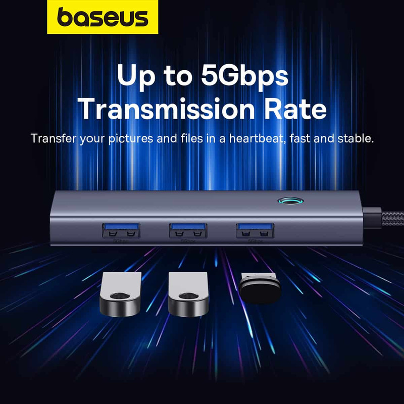 هاب 5 پورت USB-C بیسوس مدل UltraJoy Series BS-OH149