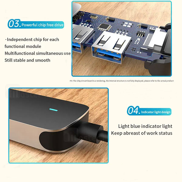 هاب 4 پورت USB-C کوتتسی مدل 160080HUB