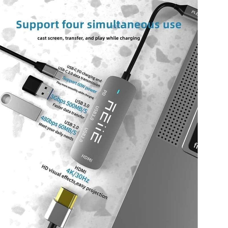 هاب 4 پورت USB-C کوتتسی مدل 160080HUB