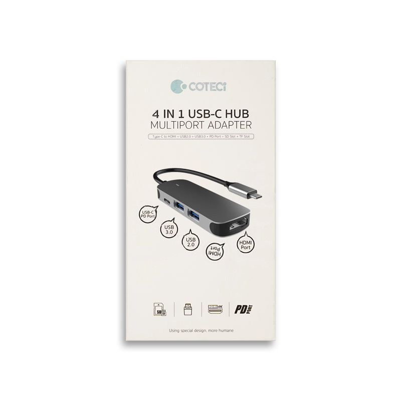هاب 4 پورت USB-C کوتتسی مدل 160080HUB