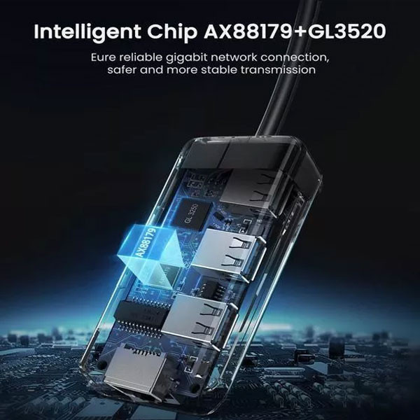 هاب USB3.0 سه پورت یوگرین مدل CR103-20265
