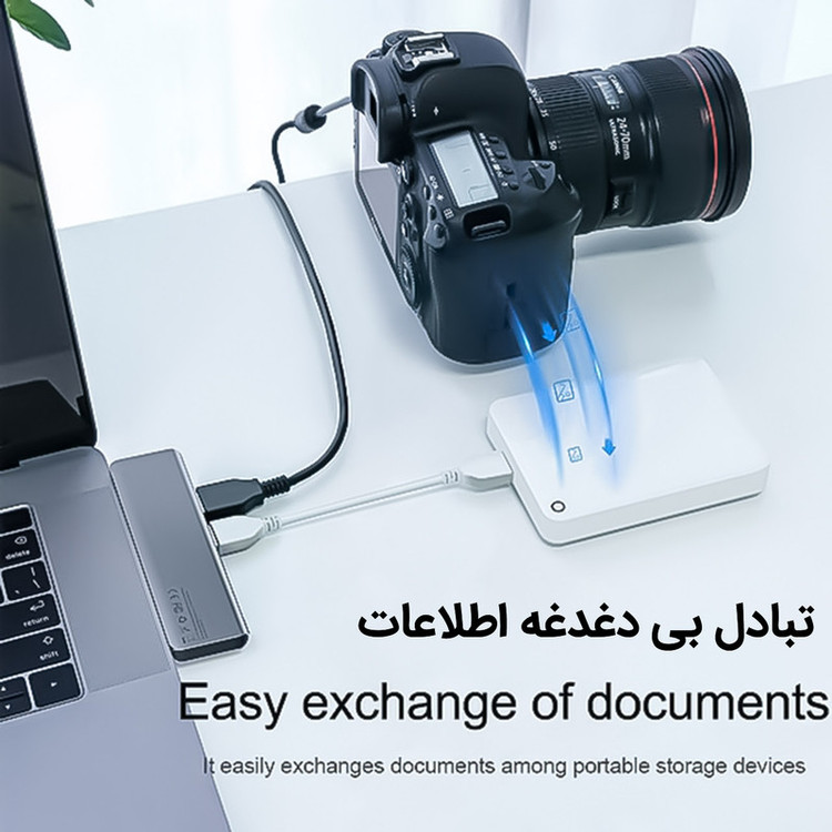 هاب 5 پورت USB-C باسئوس مدل CAHUB-K0G