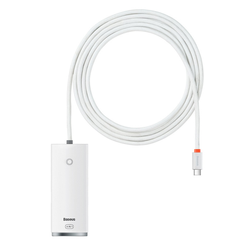 هاب 4 پورت USB-C باسئوس مدل  Lite Series - WKQX03050 2M