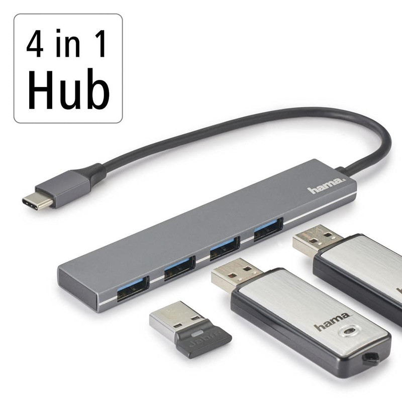 هاب چهار پورت USB-C هاما مدل 200101