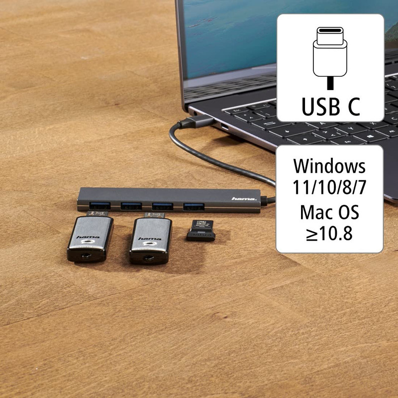 هاب چهار پورت USB-C هاما مدل 200101