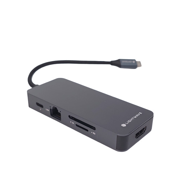 هاب هشت پورت USB-C لایت ویو مدل LW-DOCK-8I1