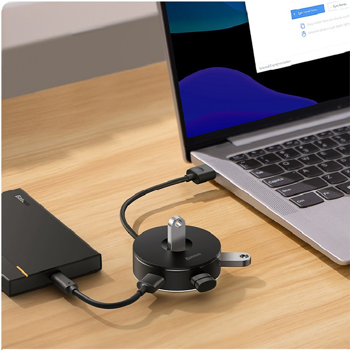 هاب 4 پورت USB باسئوس مدل CAHUB-F01 NEW