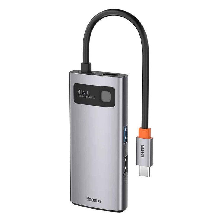 هاب 4 پورت USB-C باسئوس مدل Metal Gleam series CAHUB-CY0G