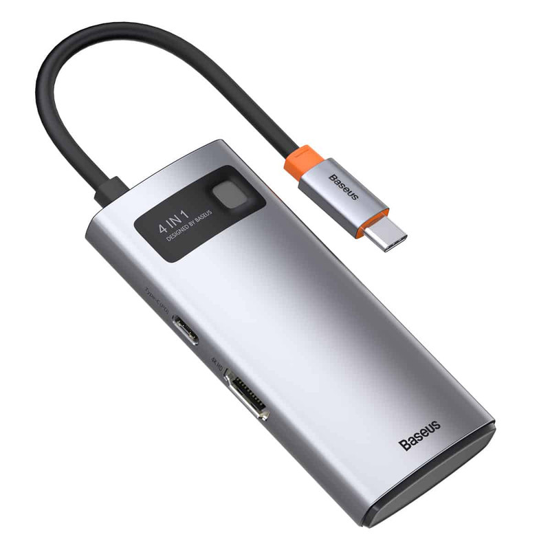 هاب 4 پورت USB-C باسئوس مدل Metal Gleam series CAHUB-CY0G
