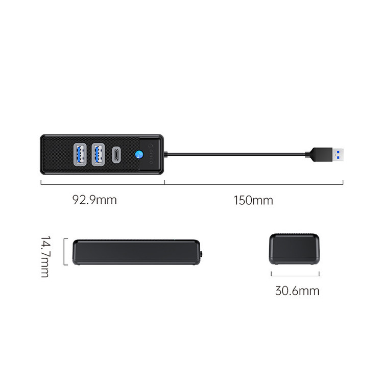 هاب 3 پورت USB3.0 اوریکو مدل PWC2U-U3
