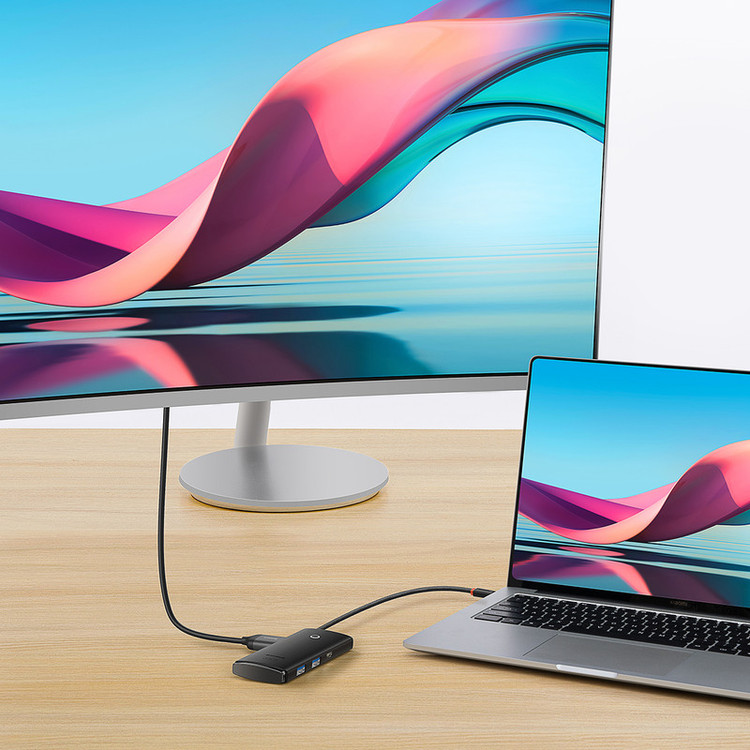 هاب 6 پورت usb-c باسئوس مدل WKQX050001