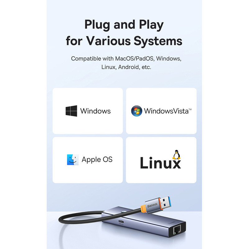 هاب 4 پورت USB 3.0 بیسوس مدل BS-OH109