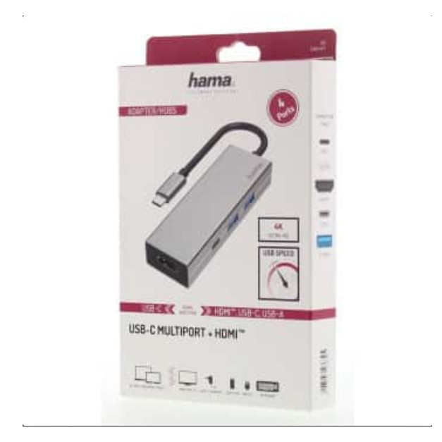 هاب چهار پورت USB-C هاما مدل 200107