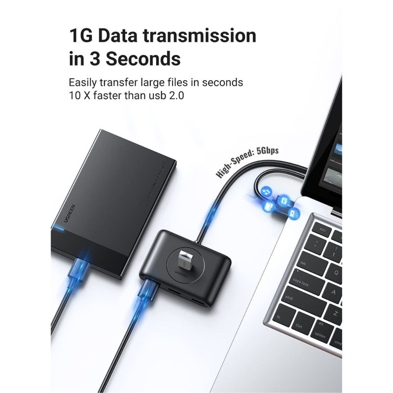 هاب چهار پورت USB 3.0 یوگرین مدل UG-20283 طول 1 متر