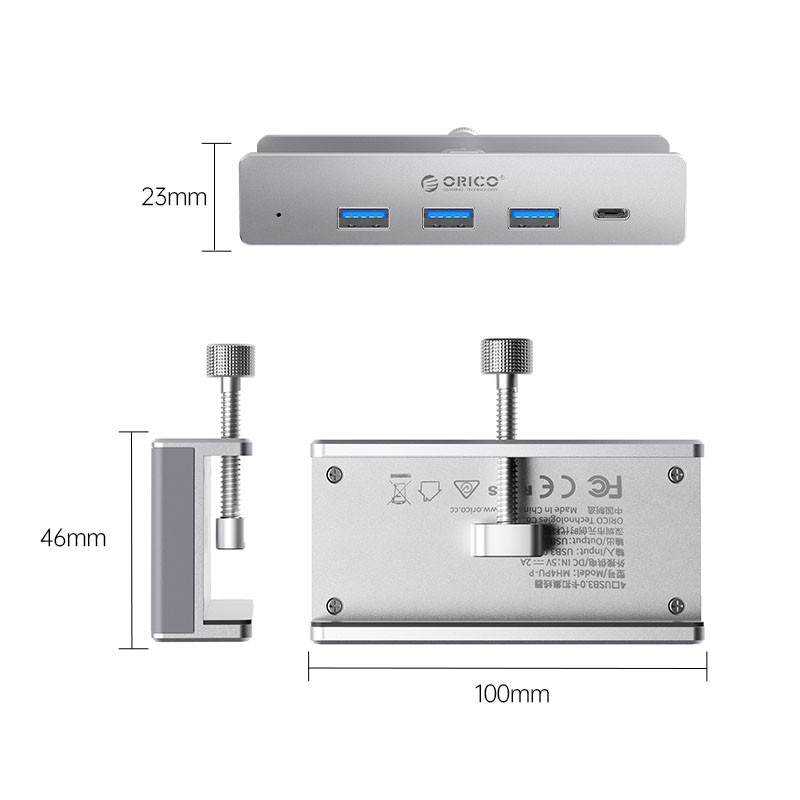 هاب 5 پورت USB-C اوریکو مدل MH4PC-10-SV