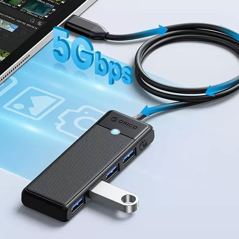 هاب 4 پورت USB-C اوریکو مدل PAPW4A-C3-05