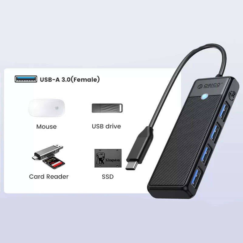 هاب 4 پورت USB-C اوریکو مدل PAPW4A-C3-05