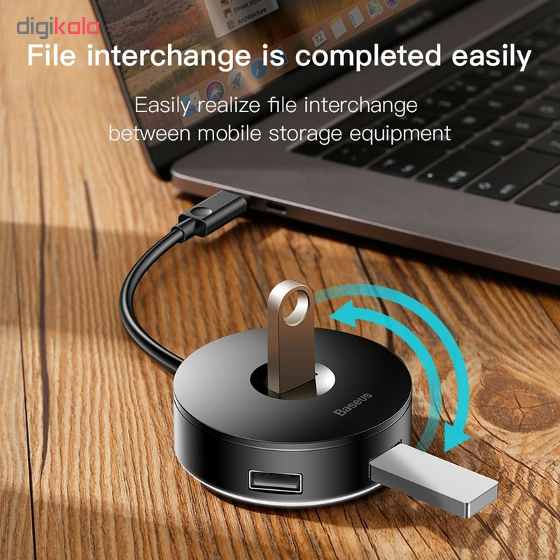 هاب 4 پورت USB-C باسئوس مدل PC