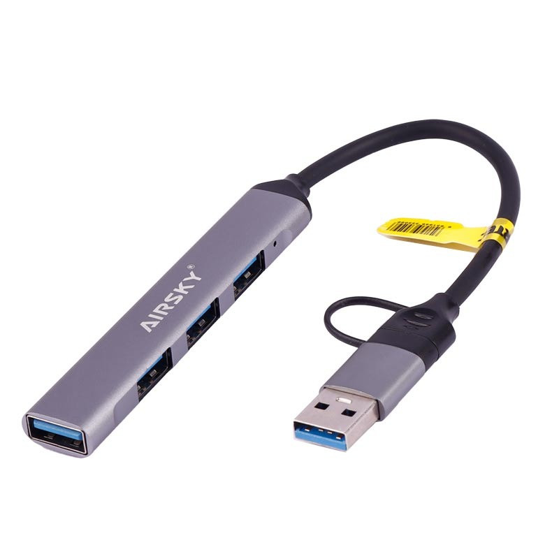 هاب 4 پورت USB 3.0 /USB-C ایراسکای مدل HC-77