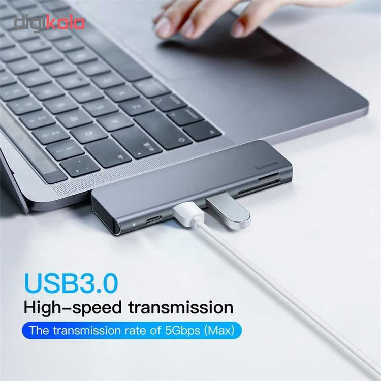 هاب 5 پورت USB-C باسئوس مدل CAHUB-K