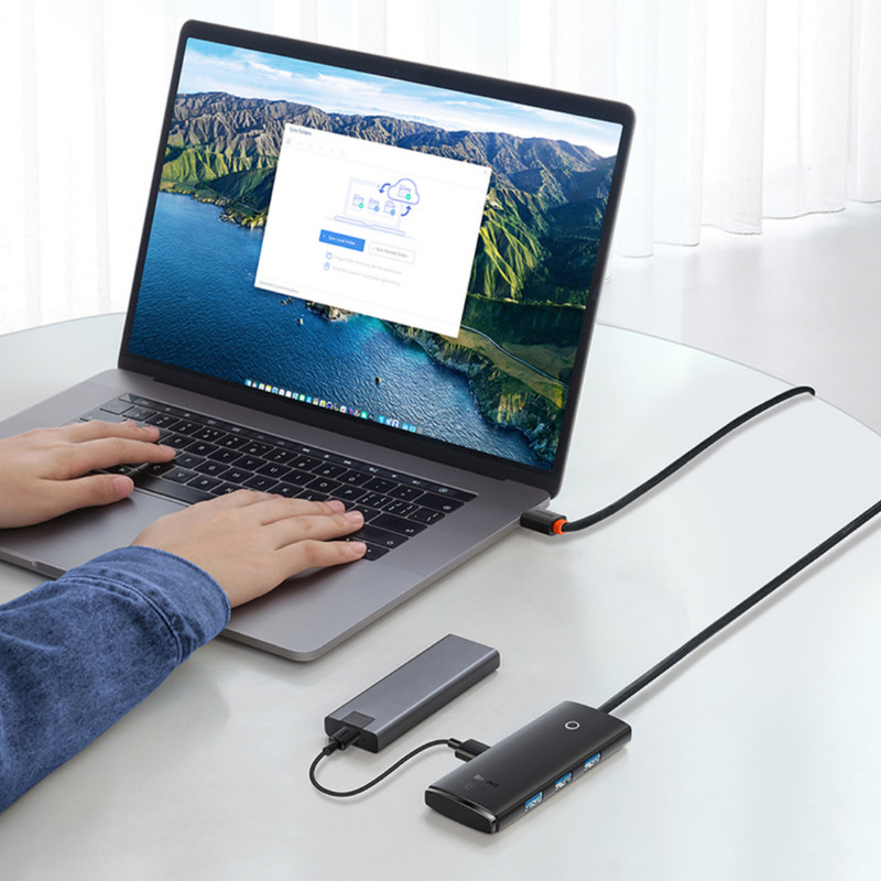 هاب 4 پورت usb3 باسئوس مدل WKQX030301