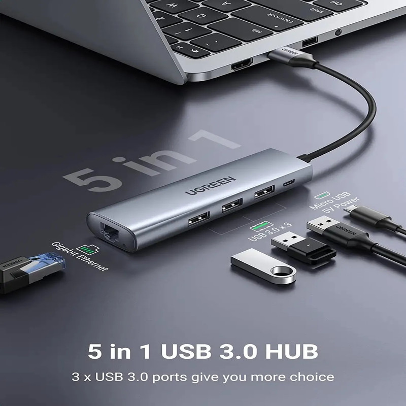 هاب پنج پورت USB 3.0 یوگرین مدل 60812