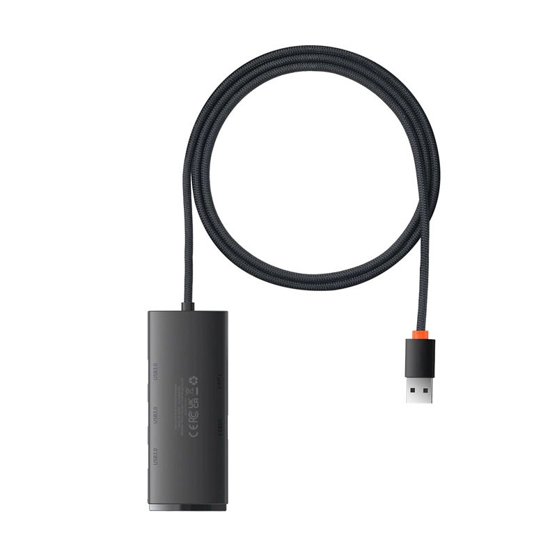 هاب USB-A چهار پورت بیسوس مدل Lite Series WKQX030101