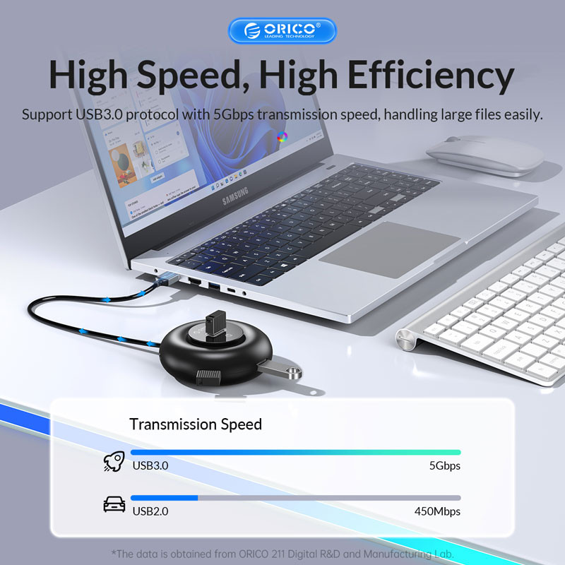 هاب 4 پورت USB-C اوریکو مدل YX1-C2-03