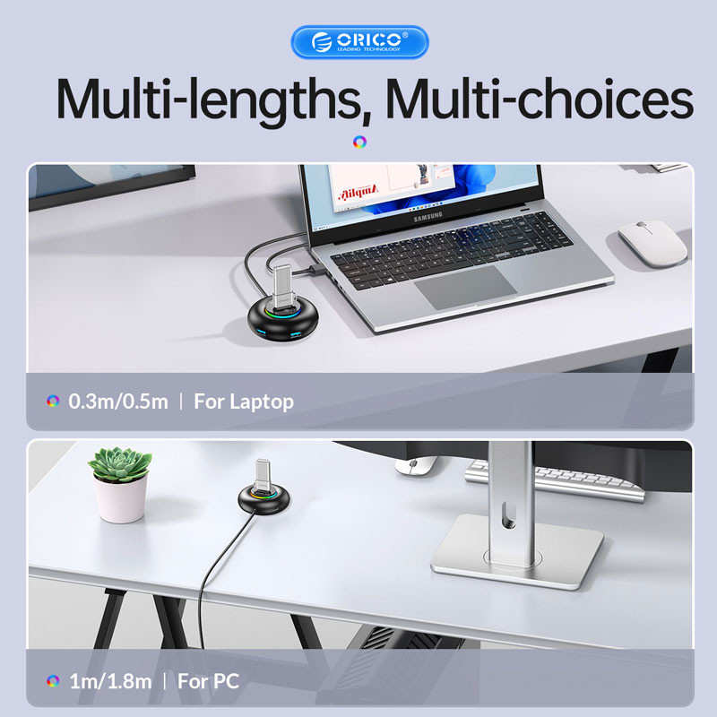 هاب 4 پورت USB-C اوریکو مدل YX1-C2-03