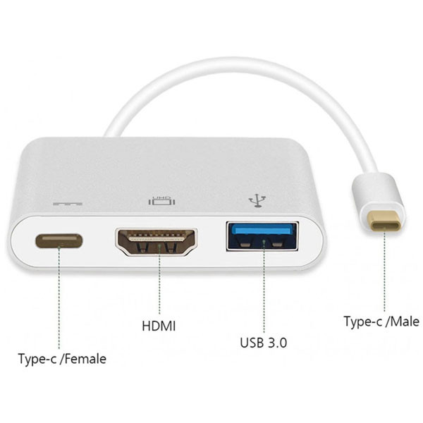هاب 3 پورت USB-C مدلLS-UCH