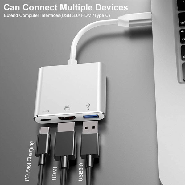 هاب 3 پورت USB-C مدلLS-UCH