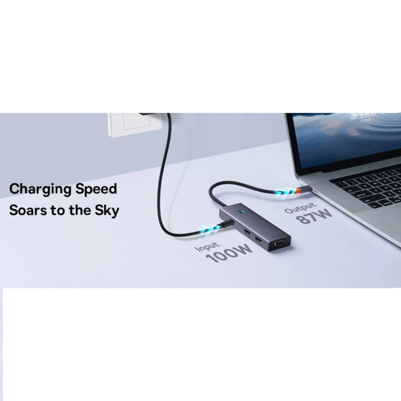 هاب 7 پورت USB-C بیسوس مدل BS-OH117 Triple Display